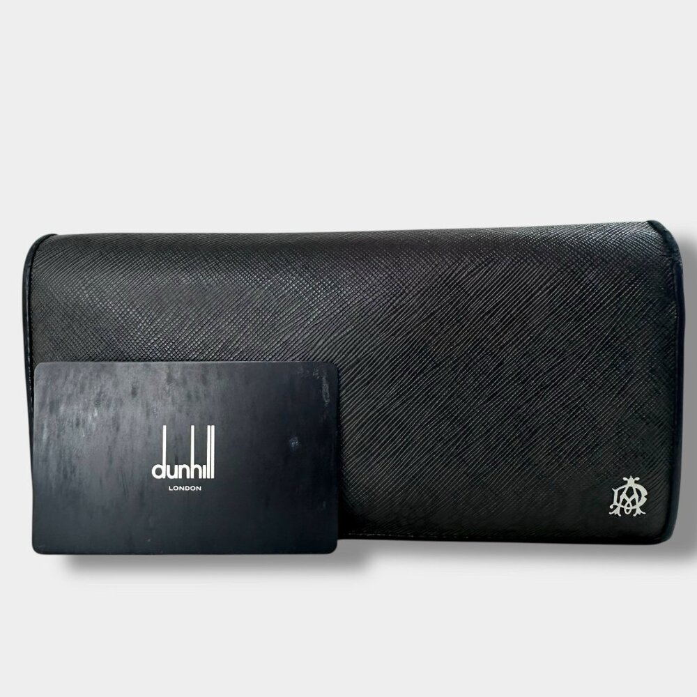 Dunhill/Alfreddunhill Billfold Coat Long Wallet PVC Grained Leather Black